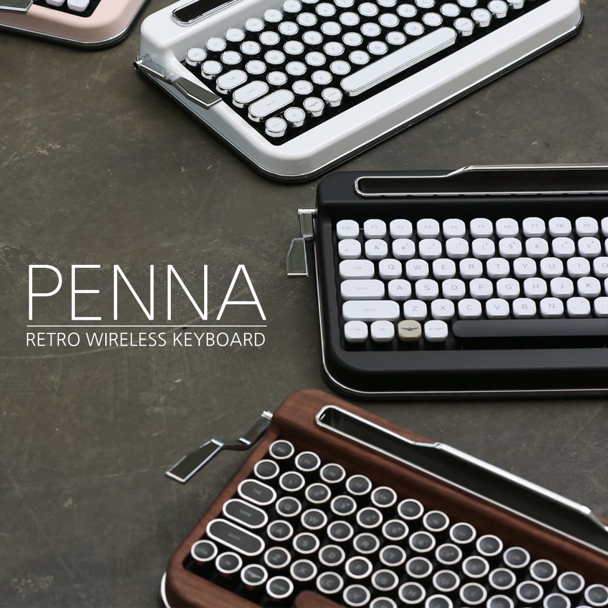 PENNA _ retro wireless bluetooth keyboard_